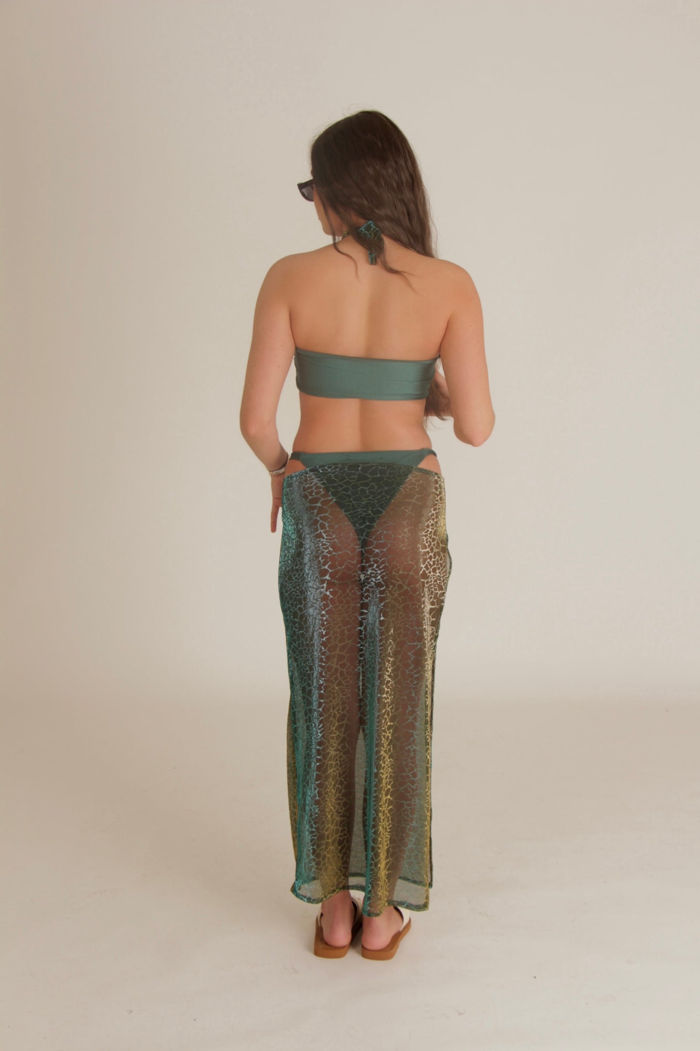 VERDE Mesh Maxi Dress